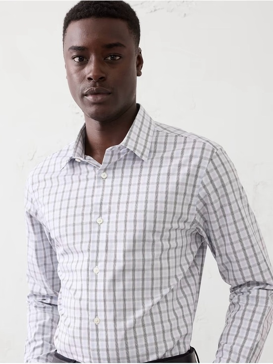 Banana Republic Other - Freshly Dry-Cleaned Banana Republic Men's Button-Up White With Blue Plaid XX